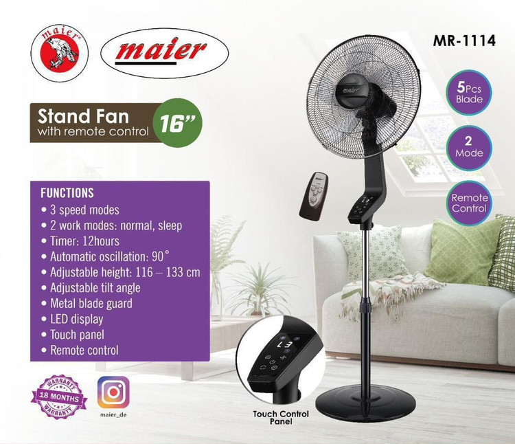 پنکه ایستاده مایرکدMR1114